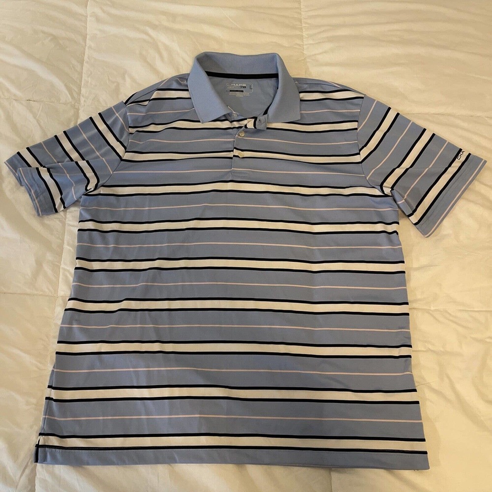 Men's Golf Polo - Striped Size L